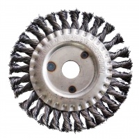 Щетка для УШМ 150 мм, плоская, витая, посадка 22,2 мм