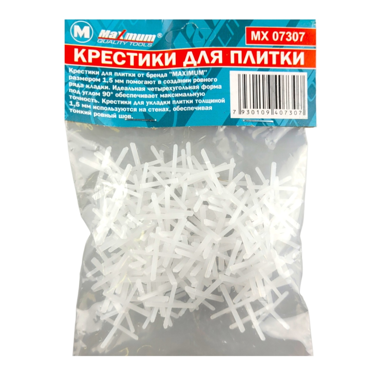 Крестики для плитки 1,5 мм "MAXIMUM" MX 07307(150 шт) (2188) Крестики для плитки 1,5 мм "MAXIMUM" MX 07307(150 шт) (2188)
