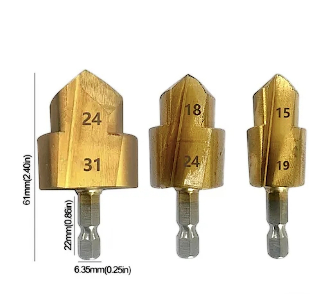 Купить оптом Набор ступенчатых сверл PPR, 15-19мм, 18-24 мм, 24-31мм, "MAXIMUM" MX 16804 Набор ступенчатых сверл PPR, 15-19мм, 18-24 мм, 24-31мм, "MAXIMUM" MX 16804 оптом