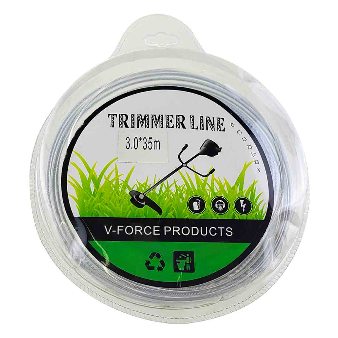 Леска для триммера 3 ммx35м с металлическим сердечником Леска для триммера 3 ммx35м с металлическим сердечником