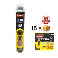 Пена монтажная 45 л, 750 мл, пистолетная, всесезонная, "MAXIMUM" (2992) оптом