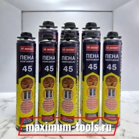 Пена монтажная 45 л, 750 мл, пистолетная, всесезонная, "MAXIMUM" (2992) оптом