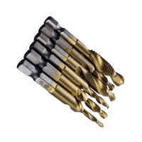 Купить оптом Сверла с метчиком HSS 6 предметов, М 3-М 10, шестигранный хвостовик, "MAXIMUM" MX 15609 Сверла с метчиком HSS 6 предметов, М 3-М 10, шестигранный хвостовик, "MAXIMUM" MX 15609 оптом