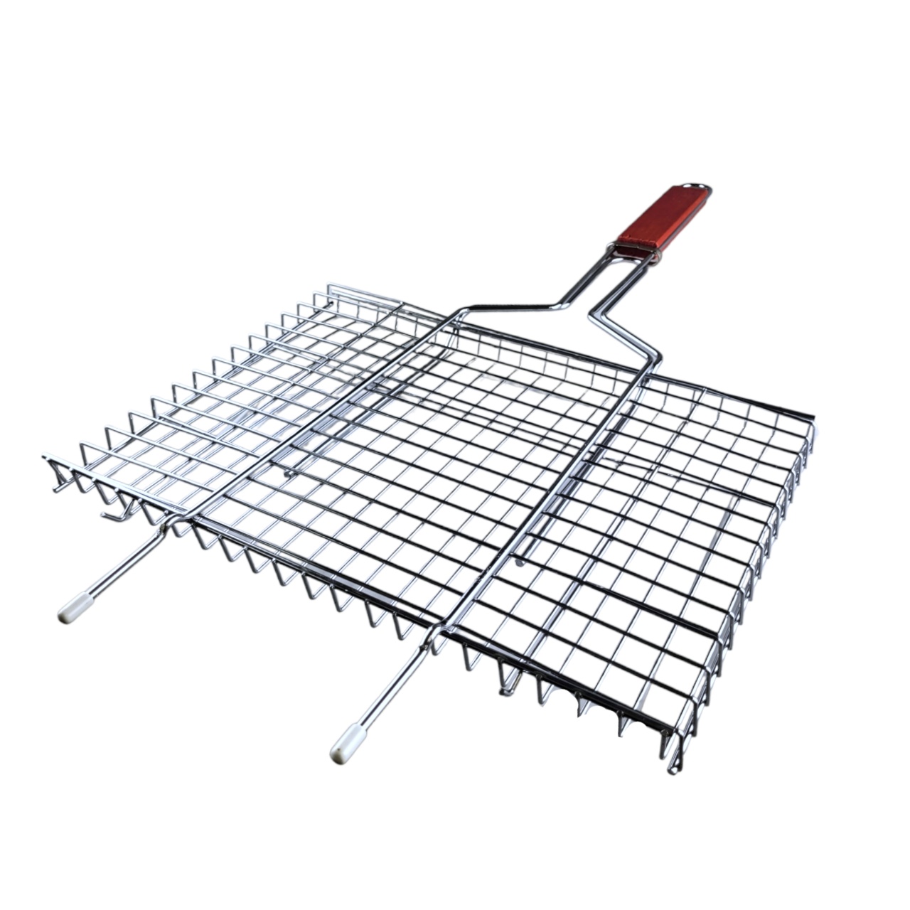 Купить оптом Решетка для барбекю 450*250 мм, деревянная рукоятка, 5872-840 Решетка для барбекю 450*250 мм, деревянная рукоятка, 5872-840 оптом