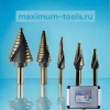 Набор сверл ступенчатых HSS по металлу, 5 предметов, кейс, "MAXIMUM" MX 12844 оптом