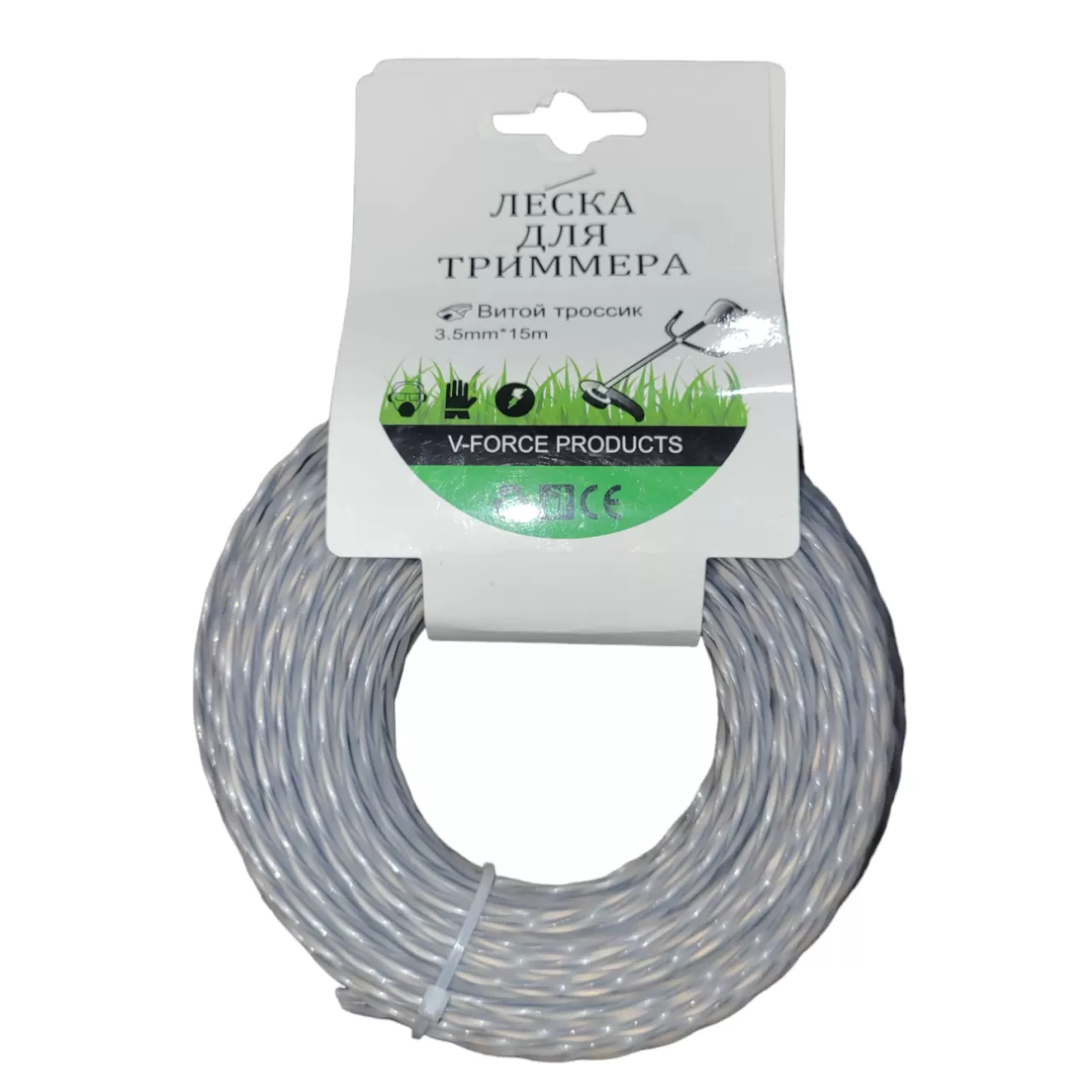 Леска для триммера 3,5 мм x 15м, витая, нейлоновая с графитовым сердечником (3543) Леска для триммера 3,5 мм x 15м, витая, нейлоновая с графитовым сердечником (3543)