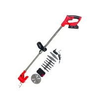 Триммер садовый аккумуляторный, 2 аккумулятора Li-ion 48v, диск+ножи