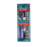 Ключ-трещотка и набор головок торцевых 8-24 мм, 12 предметов, "MAXIMUM" (2289) Ключ-трещотка и набор головок торцевых 8-24 мм, 12 предметов, "MAXIMUM" (2289)