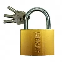Замок навесной "золото" 70 мм, «Binary» Замок навесной "золото" 70 мм, «Binary»